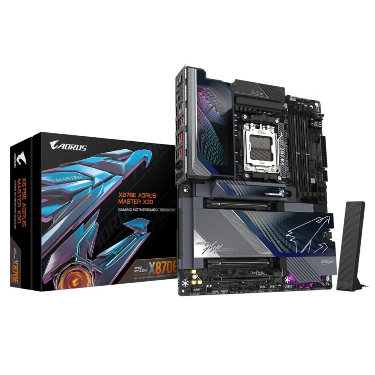 GIGABYTE X870E AORUS MASTER X3D AM5 DDR5 ATX Motherboard