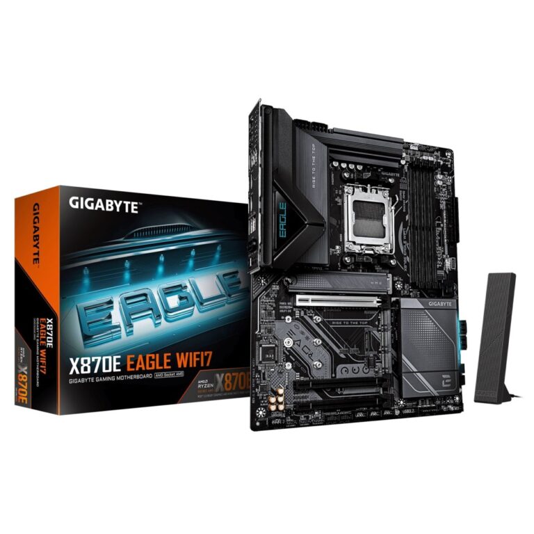 Gigabyte X870E EAGLE WIFI7 AM5 ATX Motherboard, DDR5, Wi-Fi 7
