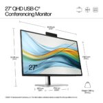 HP 5 Pro 27 QHD USB-C Conferencing Monitor 527pm