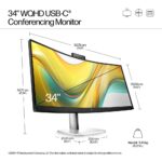 HP 5 Pro 34 inch WQHD USB-C Conferencing Monitor - 534pm
