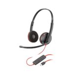 HP Poly Blackwire 3220 Stereo USB-C Headset + Adapter