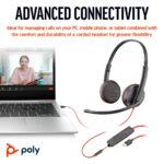 HP Poly Blackwire 3225 Stereo USB-C Headset +3.5mm Plug