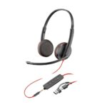 HP Poly Blackwire 3225 Stereo USB-C Headset +3.5mm Plug