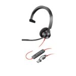 HP Poly Blackwire 3310 Monaural USB-C Headset + USB-C/A Adapter, Teams Certified