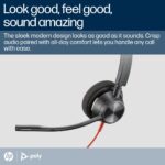 HP Poly Blackwire 3310 Monaural USB-C Headset + USB-C/A Adapter, Teams Certified