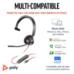 HP Poly Blackwire 3310 Monaural USB-C Headset with Adapter