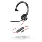 HP Poly Blackwire 3310 Monaural USB-C Headset with Adapter