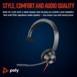 HP Poly Blackwire 3315 Monaural USB-C Headset +3.5mm + USB-C/A Adapter
