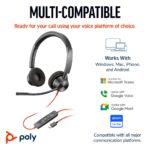 HP Poly Blackwire 3320 Stereo USB-C Headset + Adapter