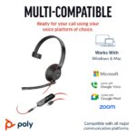 HP Poly Blackwire 5210 Monaural Headset USB-C + 3.5mm + Adapter