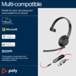 HP Poly Blackwire 5210 Monaural USB-C Headset +3.5mm Adapter
