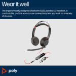 HP Poly Blackwire 5220 USB-C Headset +3.5mm & Adapter (Bulk)