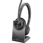 HP Poly Voyager 4320 UC Stereo USB-A Headset + BT700 Adapter + Stand