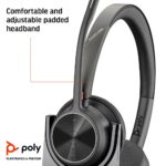 HP Poly Voyager 4320 UC Stereo USB-A Headset + BT700 Adapter + Stand