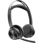 HP Poly Voyager Focus 2 Bluetooth Headset - On-Ear - ANC - USB-C/USB-A Adapter - Black