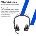 HP Poly Voyager Focus 2 Microsoft Teams USB-C Headset + Adapter