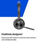 HP Poly Voyager Focus 2 Microsoft Teams USB-C Headset + Adapter