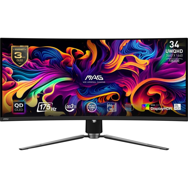 MSI MAG 341CQP 34" QD-OLED 3440x1440 UltraWide Monitor