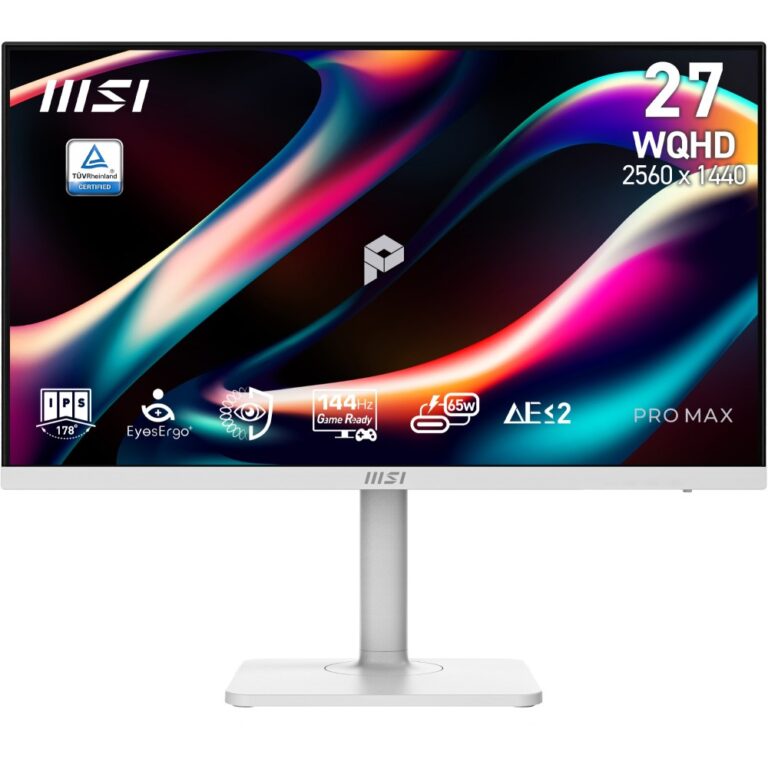 MSI PRO 271QPHW E14 27" 2560x1440 Wide Quad HD Monitor White