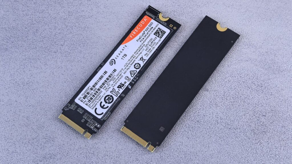 Two M.2 NVMe solid state drives compared side by side