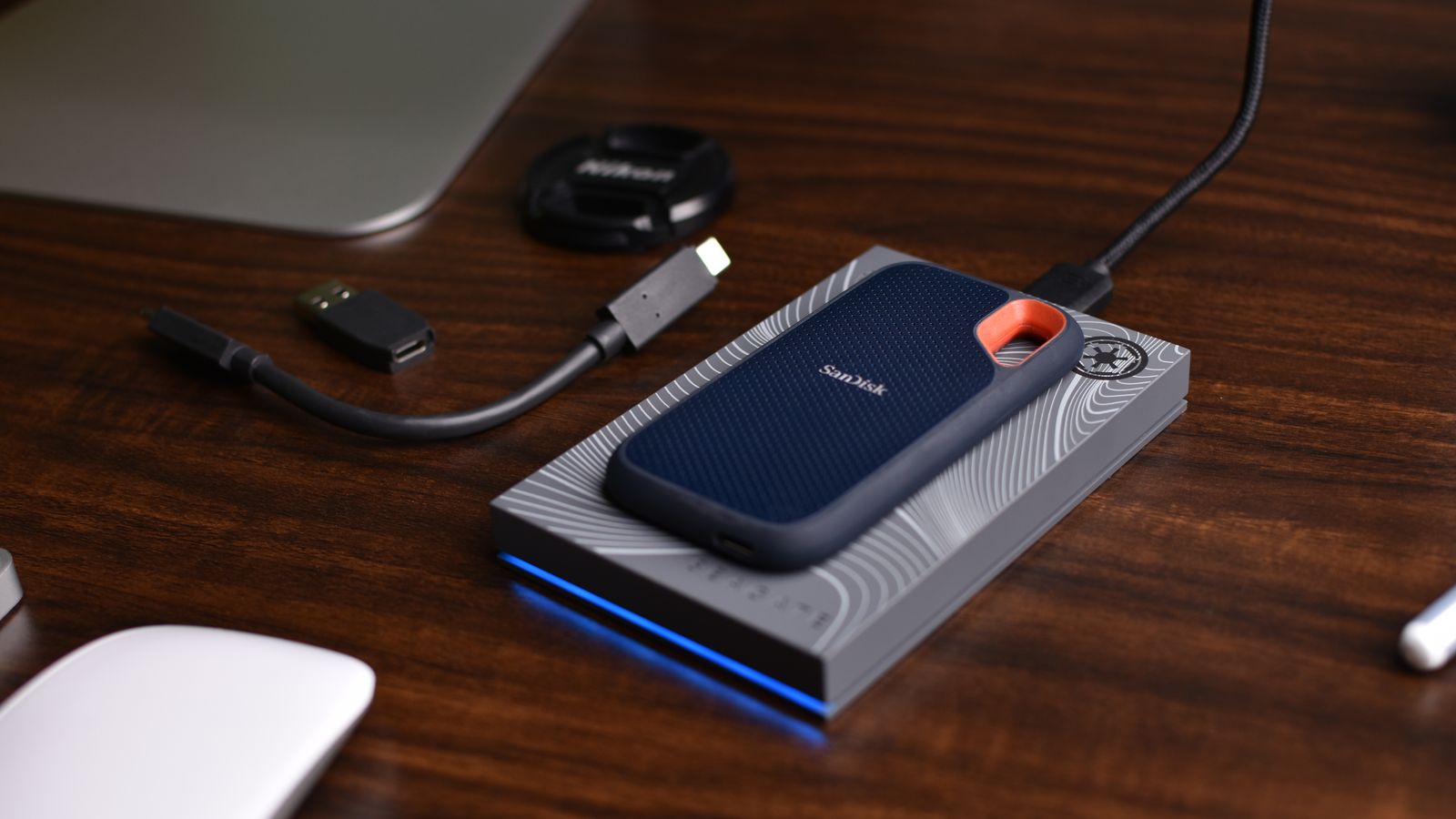 SSD Not Detected? The Complete 2026 Fix Guide (New Drive, NVMe and SATA) | Hardvance SanDisk portable SSD and USB-C cable on a desk
