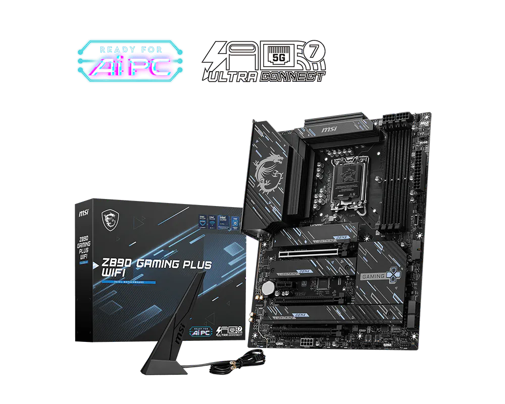 product_17284660487252a926316ed823e44502d6481387fe MSI Z890 GAMING PLUS Motherboard, Wi-Fi 6E - Image 1