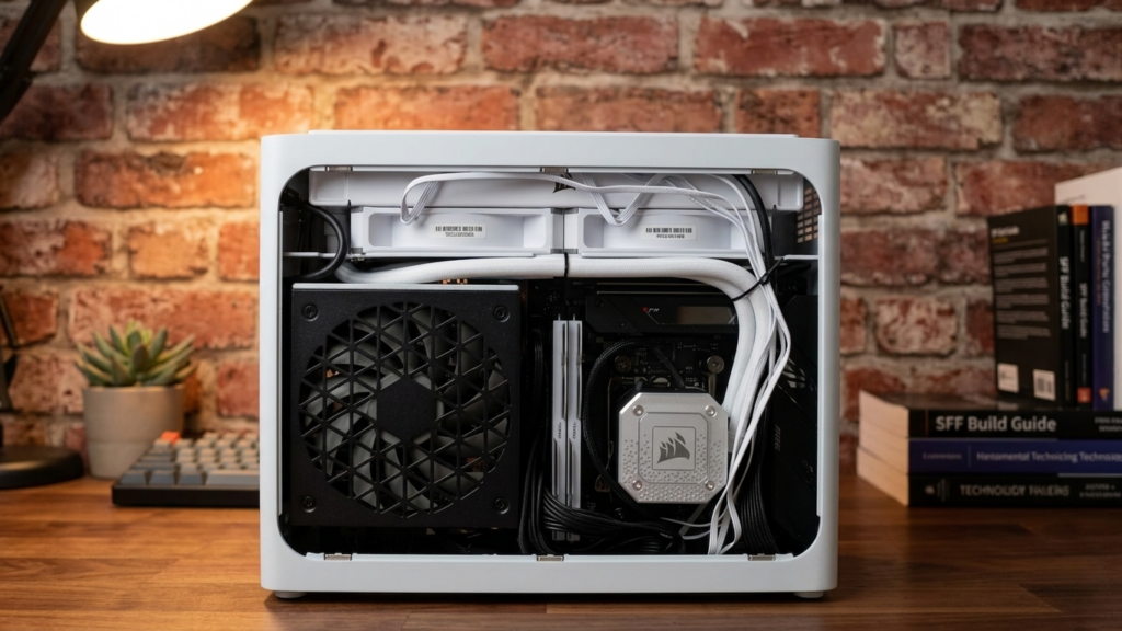 Small-form-factor SFF gaming PC build powered by an SFX power supply