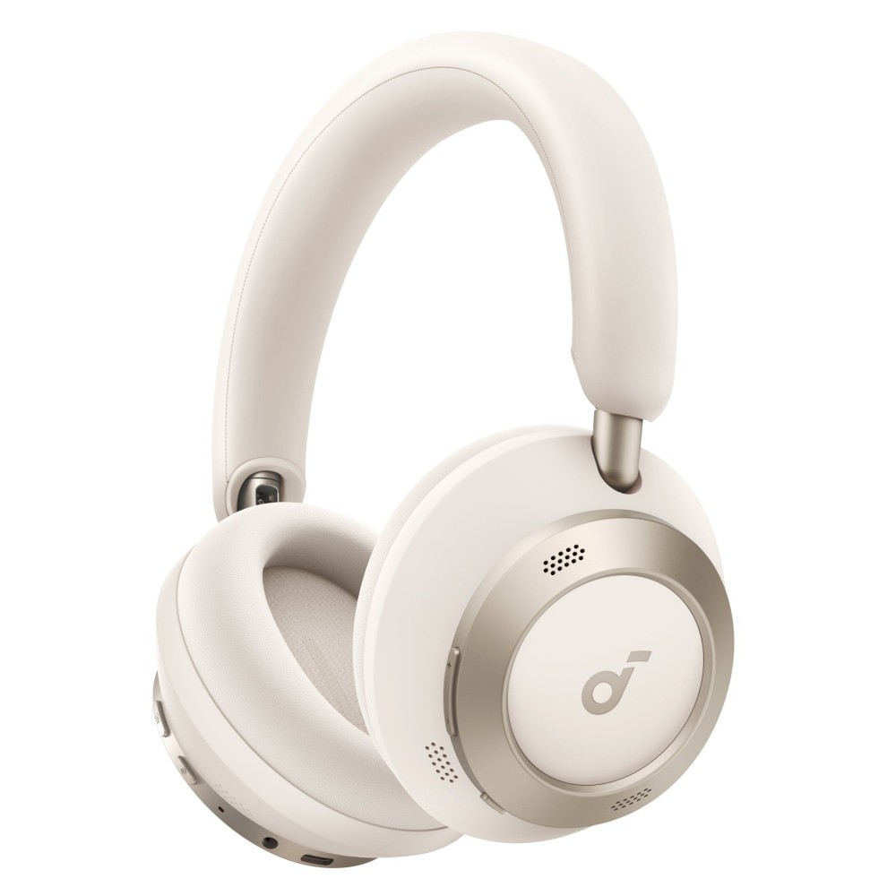 Soundcore Space One Pro Wireless Headband Bluetooth Headset White Soundcore Space One Pro Wireless Headband Bluetooth Headset White