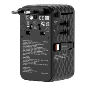 Verbatim Charge 'n' Travel 70W 2C Black Universal Travel Adapter