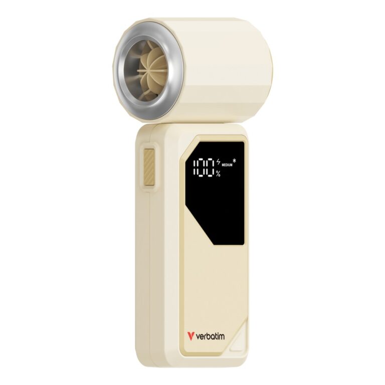 Verbatim Cool’n’Go AirJet Handheld Fan White/Silver
