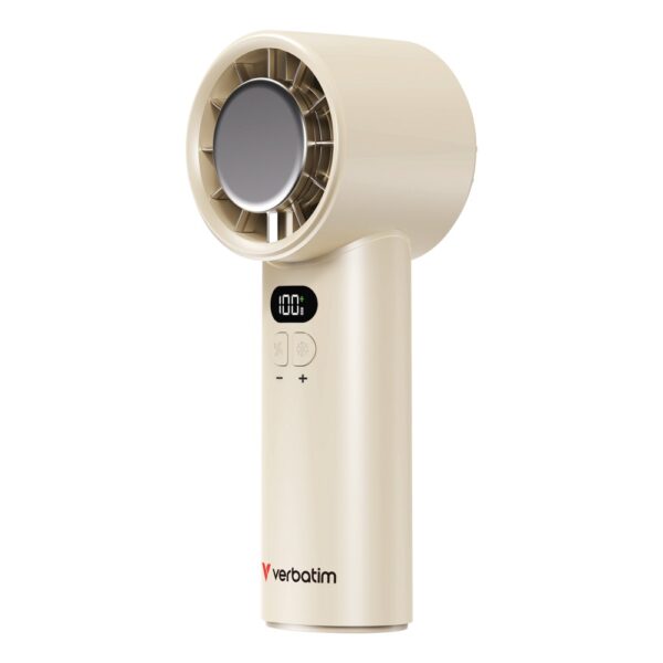 Verbatim Cool'n'Go IceTouch Handheld Fan - White/Silver