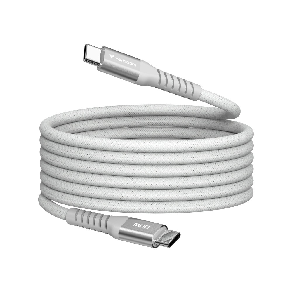 Verbatim Sync & Charge Magnetic Cable - 60W USB-C, 120 cm Grey