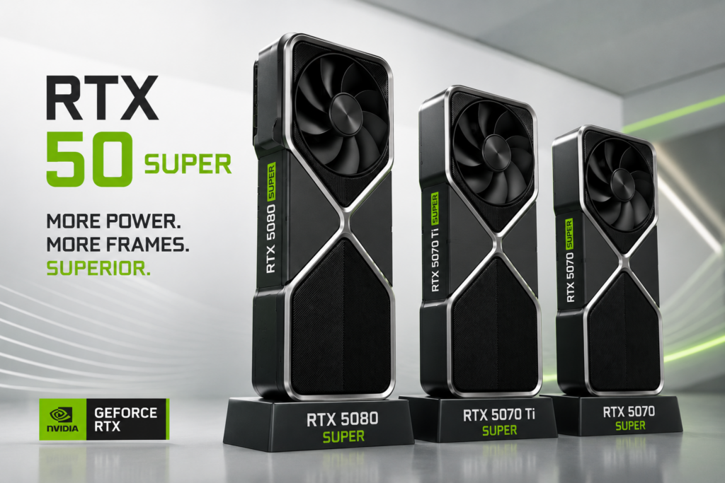 RTX 5080 Super, 5070 Ti Super and 5070 Super 50% More Memory Is Coming