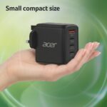 Acer 100W USB-C Power Delivery Laptop Charger, 4 Ports, UK Plug, 2m Cable, Black