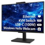 Acer B248YG 23.8" Full HD 120Hz 4ms IPS ZeroFrame Monitor with Built-in Camera, USB-C Hub, Ethernet, KVM