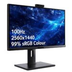 Acer B8 Vero B278UE 27" Quad HD IPS 100Hz 4ms Monitor with 5MP Webcam & USB Hub, Black