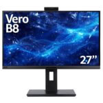 Acer B8 Vero B278UE 27" Quad HD IPS 100Hz 4ms Monitor with 5MP Webcam & USB Hub, Black