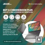 Acer Chromebook Plus 514 14" WUXGA Laptop - AMD Ryzen 5 7520C, 8GB RAM, 256GB NVMe SSD, ChromeOS, Iron