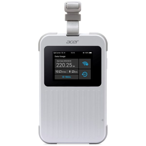 Acer Connect M6E Portable Router, Dual-band Wi-Fi 6E, 5G, IP68, 8000mAh Battery