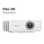 Acer H6830BD Home Cinema Projector, 4K UHD (3840x2160), 4000 Lumens, 10000:1 Contrast, White