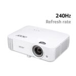 Acer H6830BD Home Cinema Projector, 4K UHD (3840x2160), 4000 Lumens, 10000:1 Contrast, White