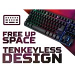 Acer Nitro NKW120 Tenkeyless Wired Gaming Keyboard, Mechanical Key Switch, UK English, 3-Zone RGB LED Backlight, Black