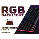 Acer Nitro NKW120 Tenkeyless Wired Gaming Keyboard, Mechanical Key Switch, UK English, 3-Zone RGB LED Backlight, Black