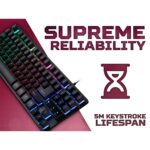 Acer Nitro NKW120 Tenkeyless Wired Gaming Keyboard, Mechanical Key Switch, UK English, 3-Zone RGB LED Backlight, Black