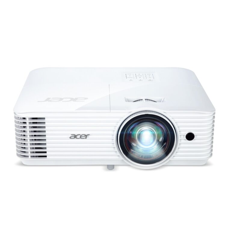 Acer S1286HN XGA DLP Projector, 3500 ANSI Lumens, 20000:1 Contrast, 0.4-3.8m Projection, White