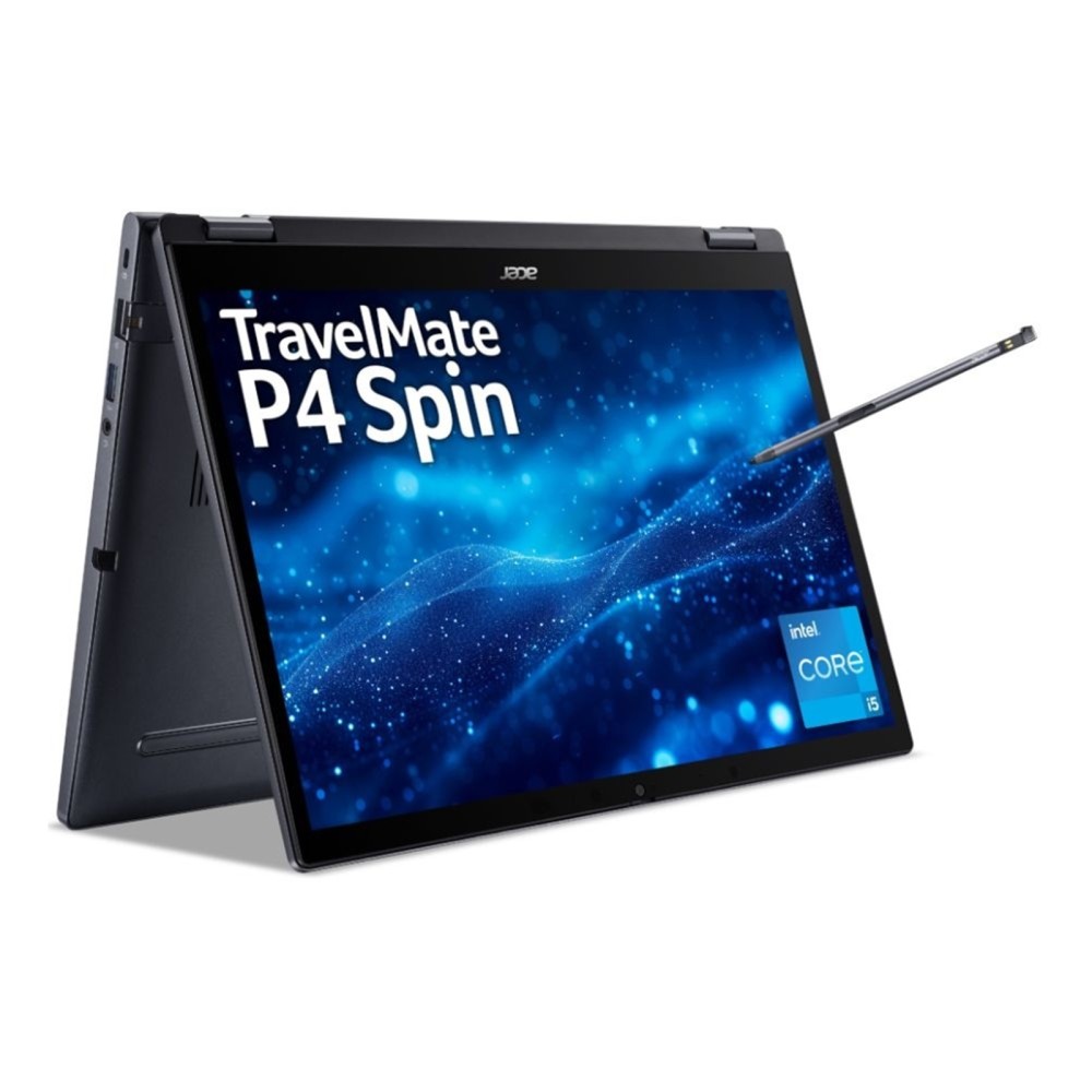 Acer TravelMate P4 Spin 14 Convertible Laptop 14 Inch WUXGA Touchscreen Intel i3-1315U 8GB RAM 256GB SSD Windows 11 Pro Education Slate Blue