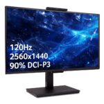 Acer Vero B278UG 27" QHD 120Hz IPS Monitor with 5MP Webcam & KVM Switch, Black