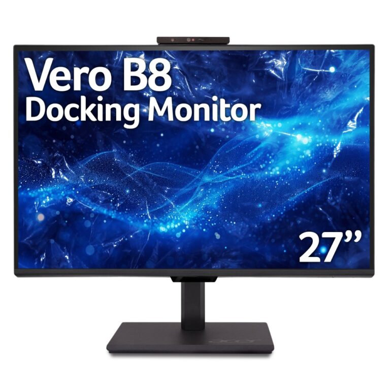Acer Vero B278UG 27" QHD 120Hz IPS Monitor with 5MP Webcam & KVM Switch, Black