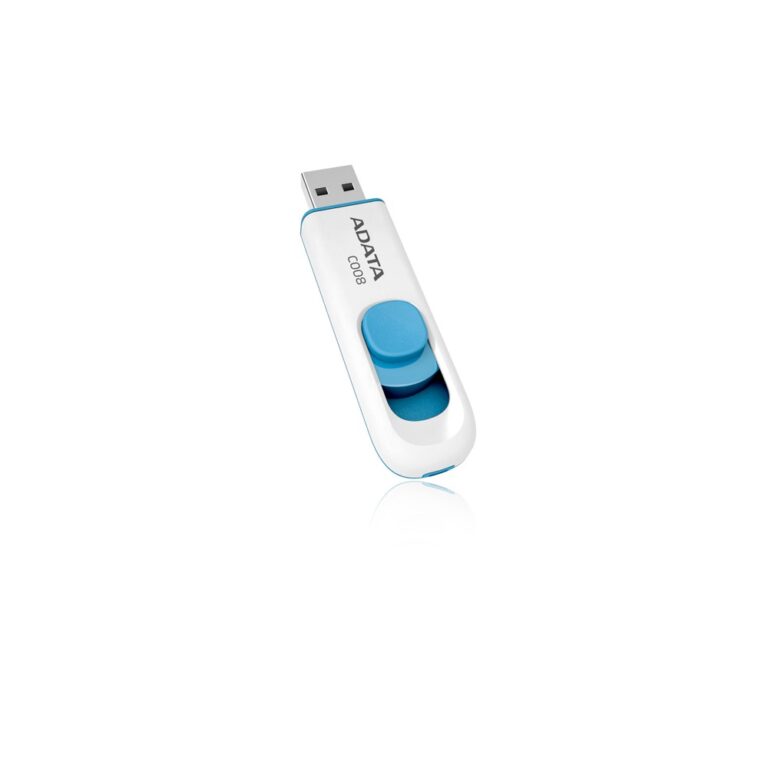 ADATA C008 USB 2.0 Flash Drive 16 GB Slide Blue White