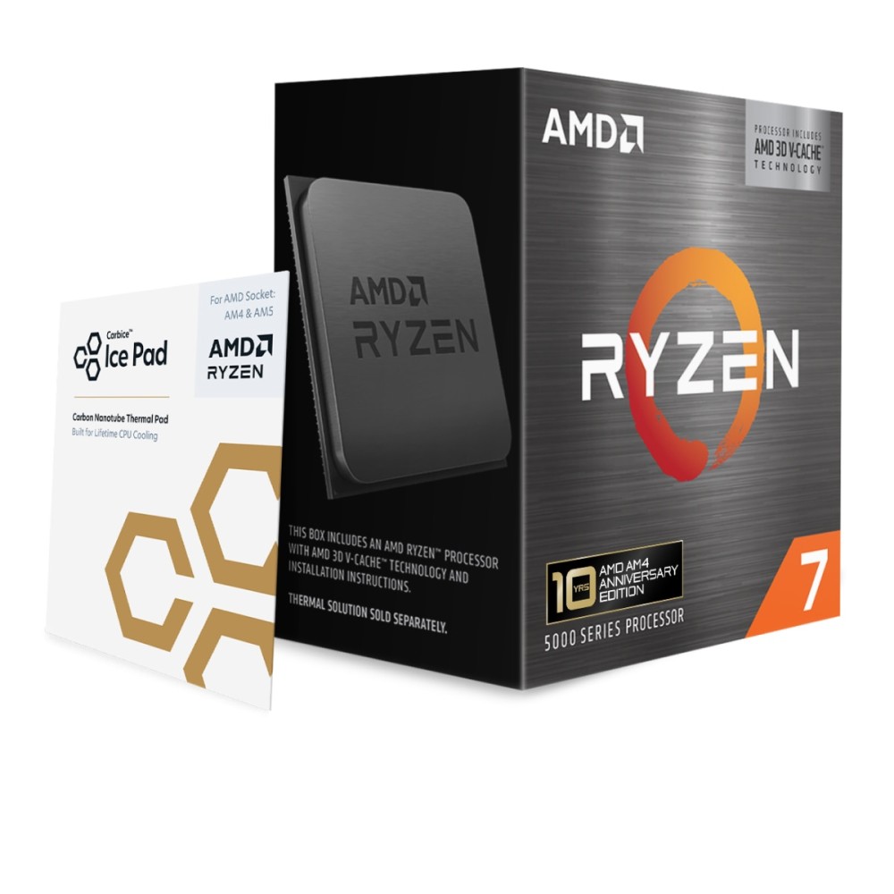 AMD Ryzen 7 5800X3D Processor 8 Cores Socket AM4 3.4 GHz 4.5 GHz Boost 96 MB L3 Box